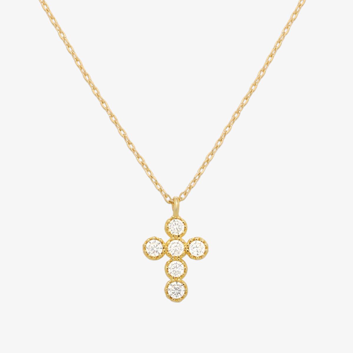 Cubic cross necklace-0