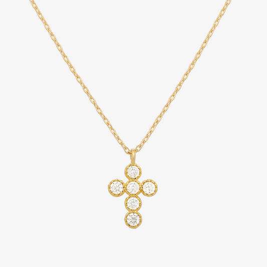 Cubic cross necklace-0