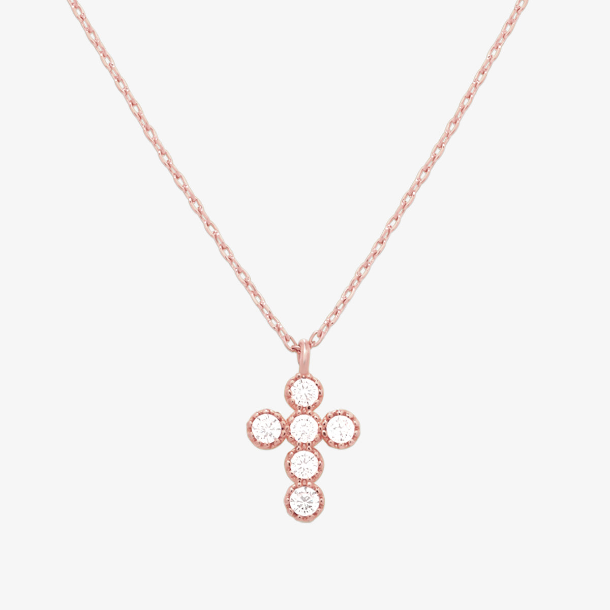 Cubic cross necklace-5