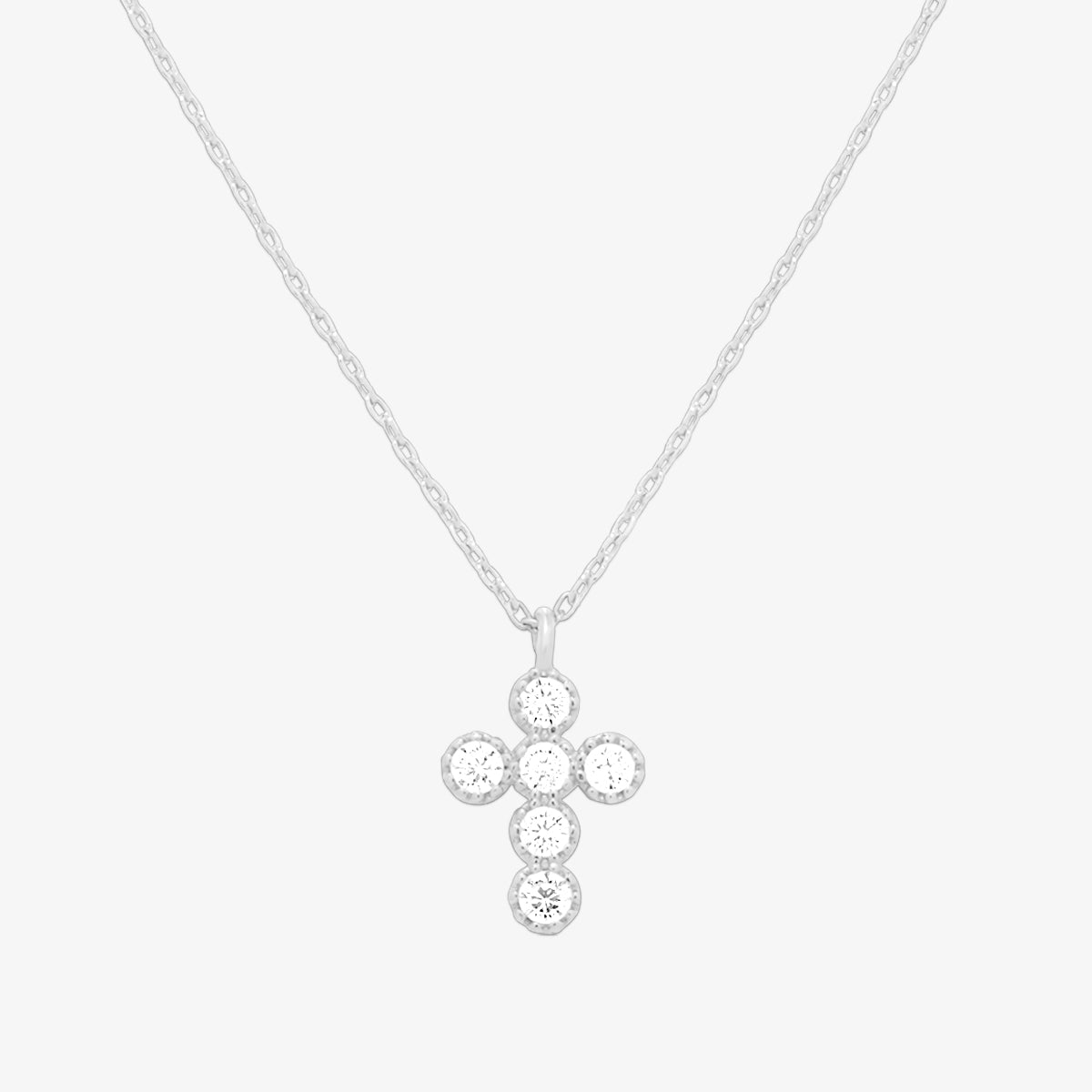 Cubic cross necklace-4
