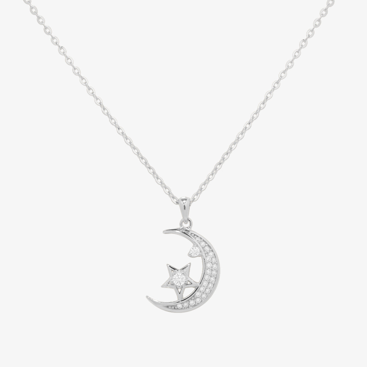 Cubic moon star necklace-1