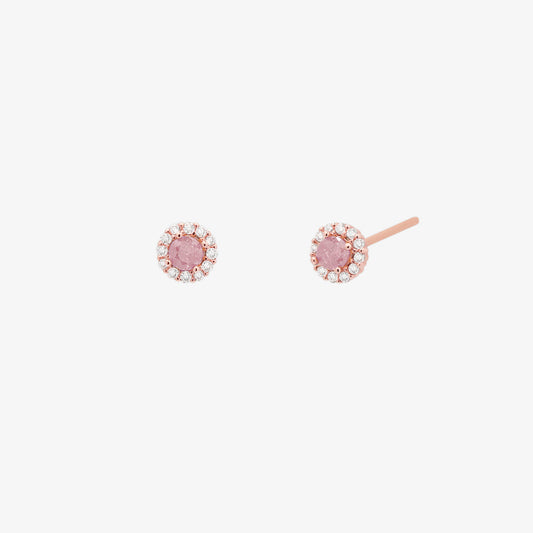 Tiny sparkle gemstone stud earrings-0