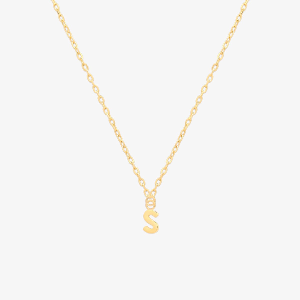 Classic Initial Pendant Necklace-18