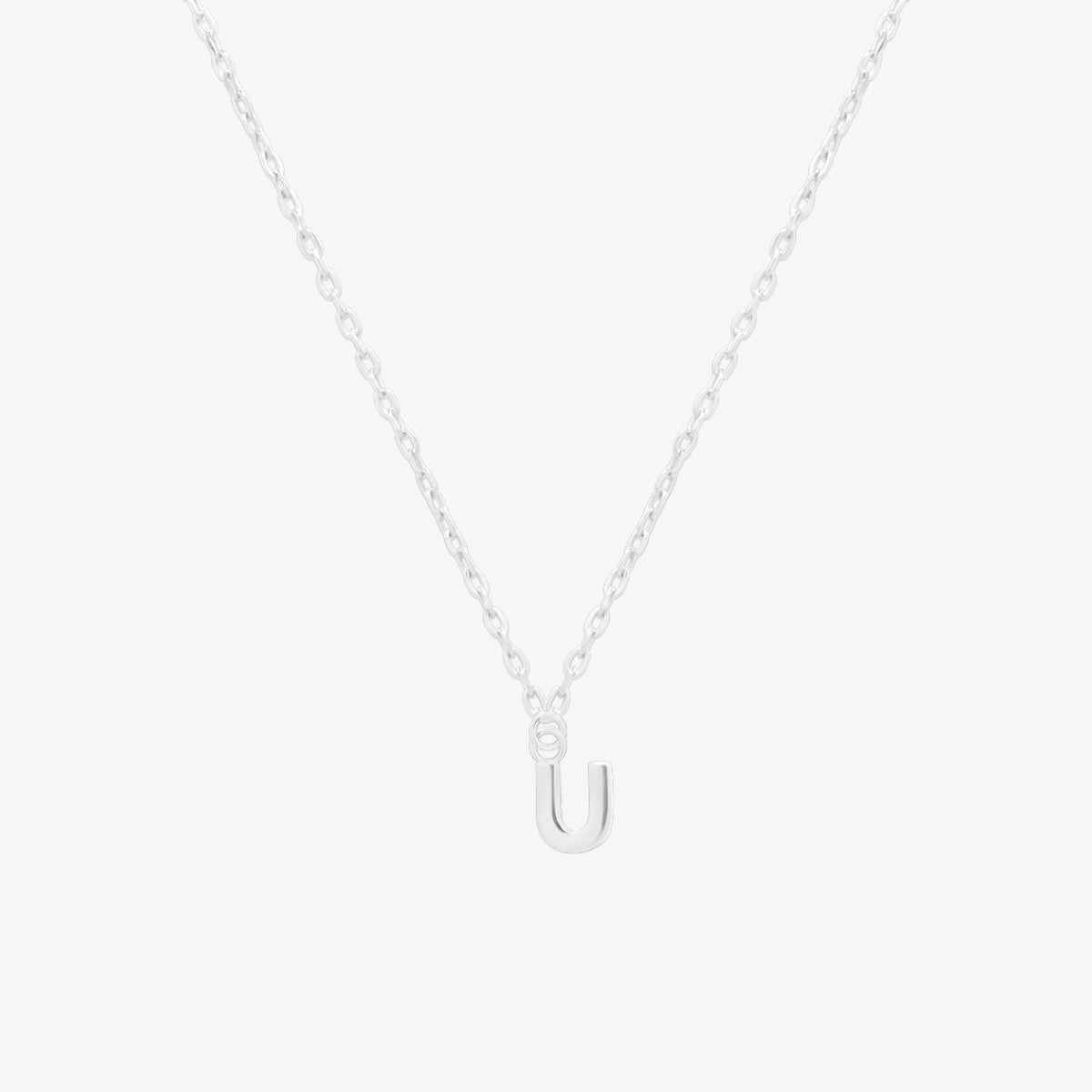 Classic Initial Pendant Necklace-46